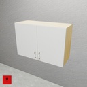 Wall Unit with 2 Shutters and  Glass & Plate Tray - 900 x 350 x 600