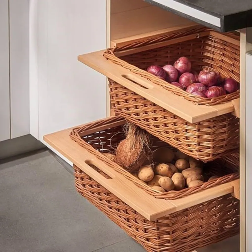 [KBU-WB2L-H820-W452] Kitchen Base Wicker Basket Unit (2L) 452 x 580 x 820
