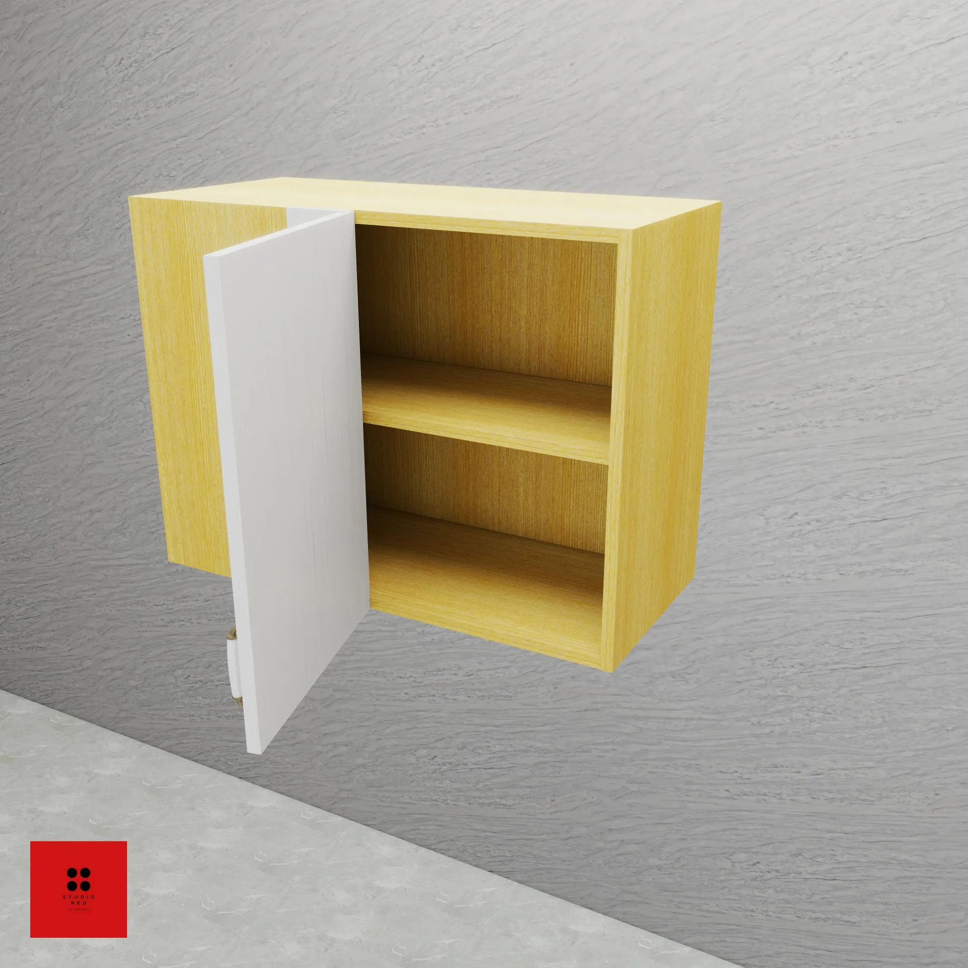 Wall Left Blind Corner unit with 1 Shutter one shelf -LBD - 800 x 320 x 600