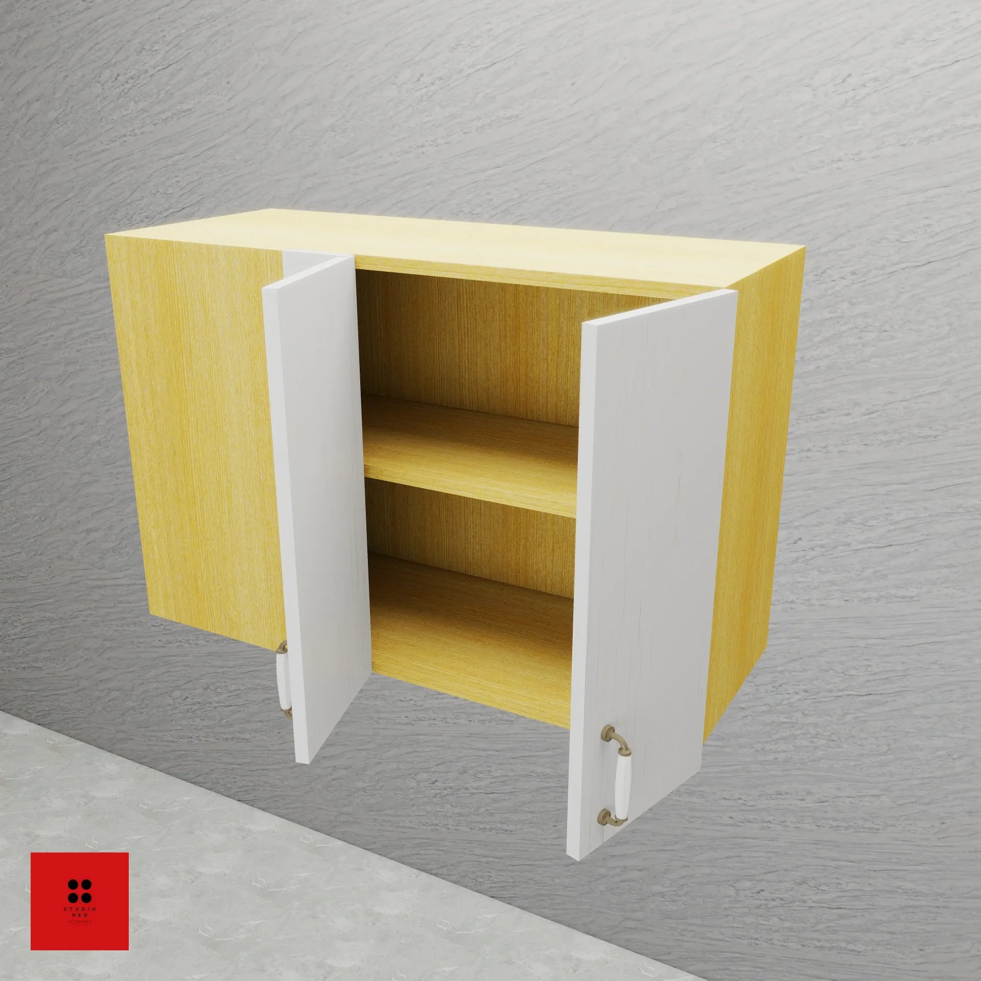 Wall Left Blind Corner unit with 2 Shutter one shelf -LBD - 900 x 320 x 600