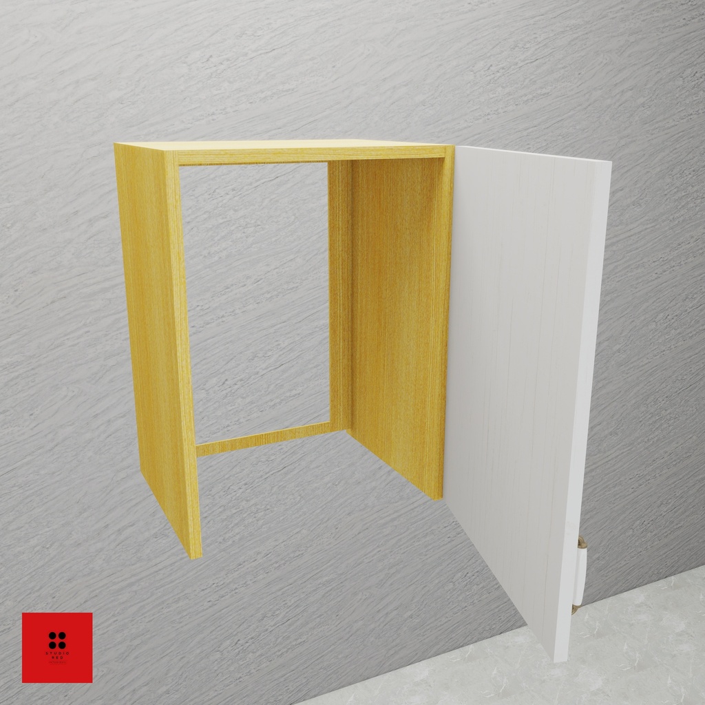 Wall Aqua Guard Unit (Bottom-less & Back-less) with 1 Shutter - 600 x 350 x 600