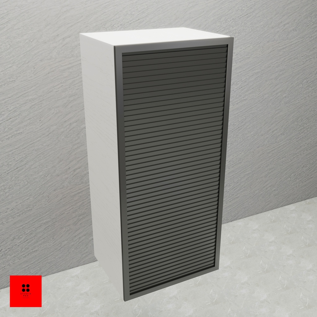 [KWU-RSU3MS-D580-H1200-W600] Counter-top Unit with PVC  Rolling   Shutter & 3 Removeable Shelves - 600 x 560 x 1200