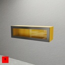 Kitchen Wall Flap Up Unit with Aluminium Glass shutter - 450 x 350 x300