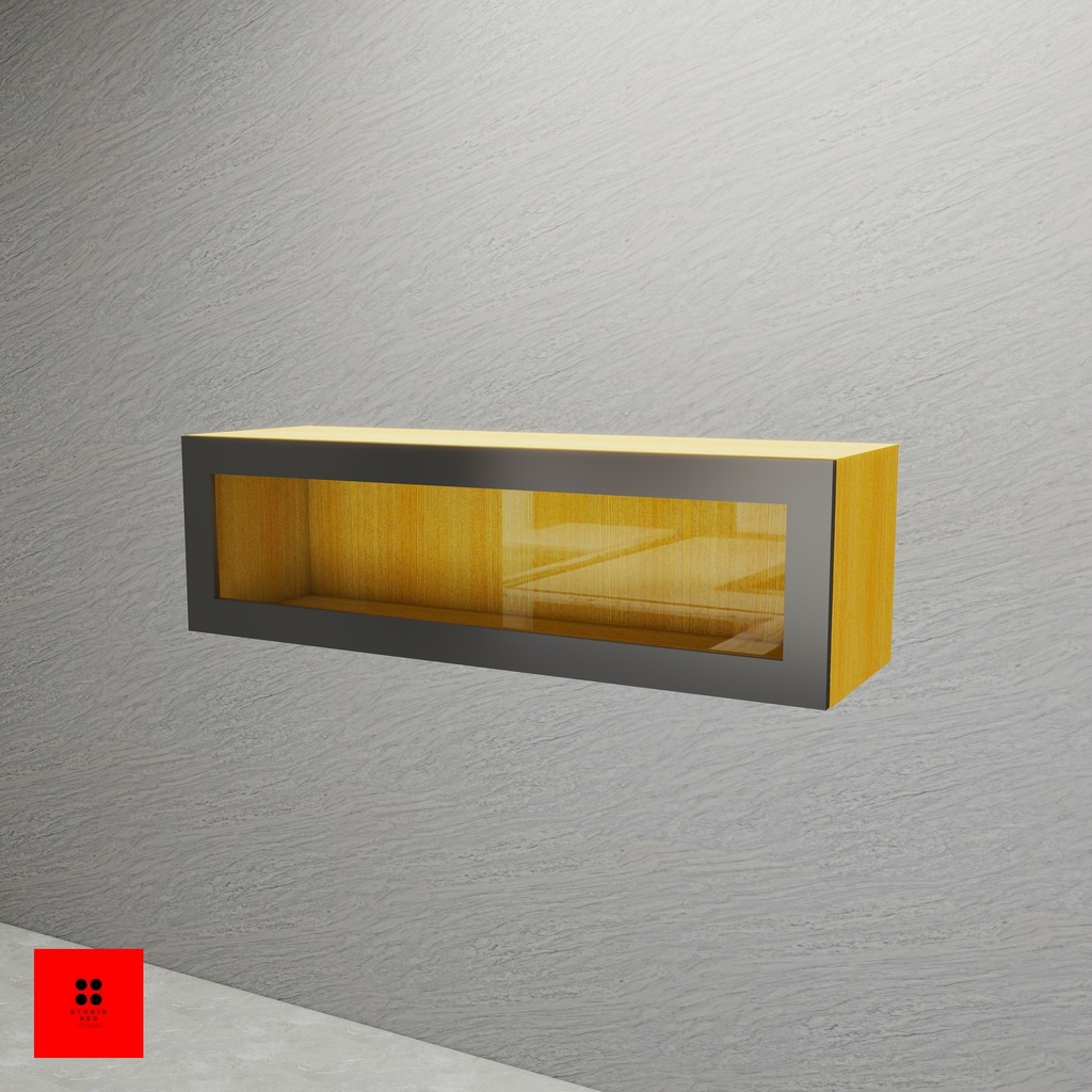Kitchen Wall Flap Up Unit with Aluminium Glass shutter - 600 x 350 x360