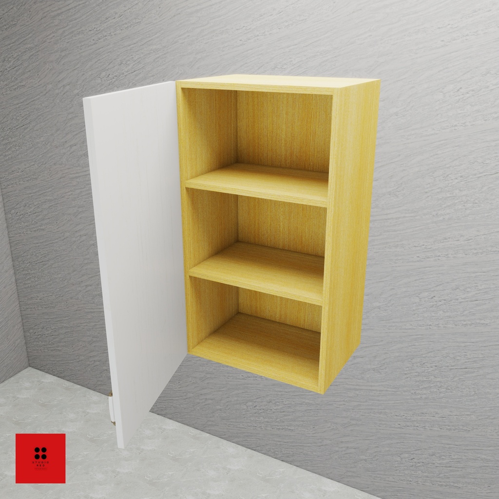 [KWU-WU1S2MS-H900-W300] Wall Unit with 1 Shutter and 2 Removable Shelf - 300 x 350 x 900