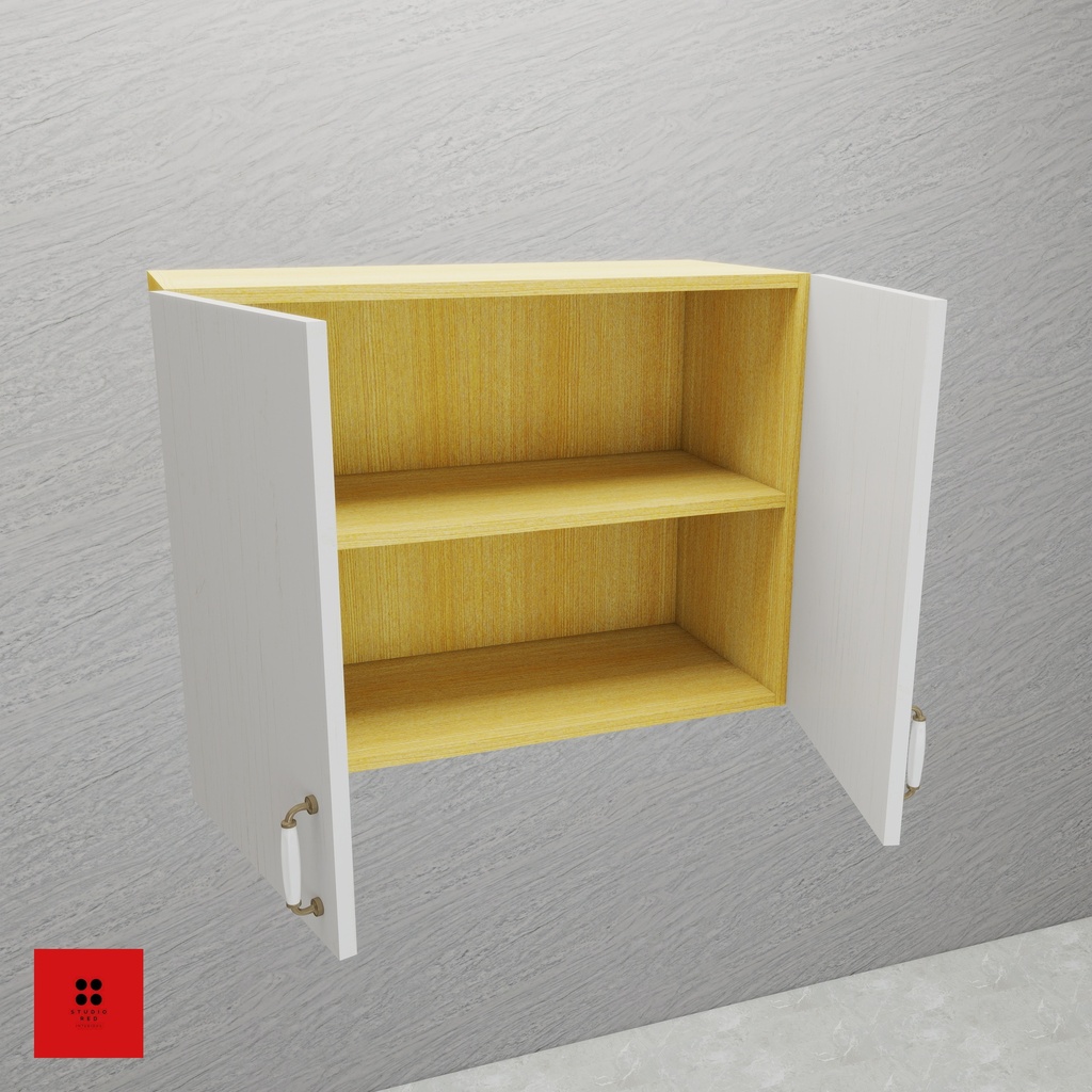 Wall Unit with 2 Shutter and 1 Removable Shelf - 900 x 350 x 720