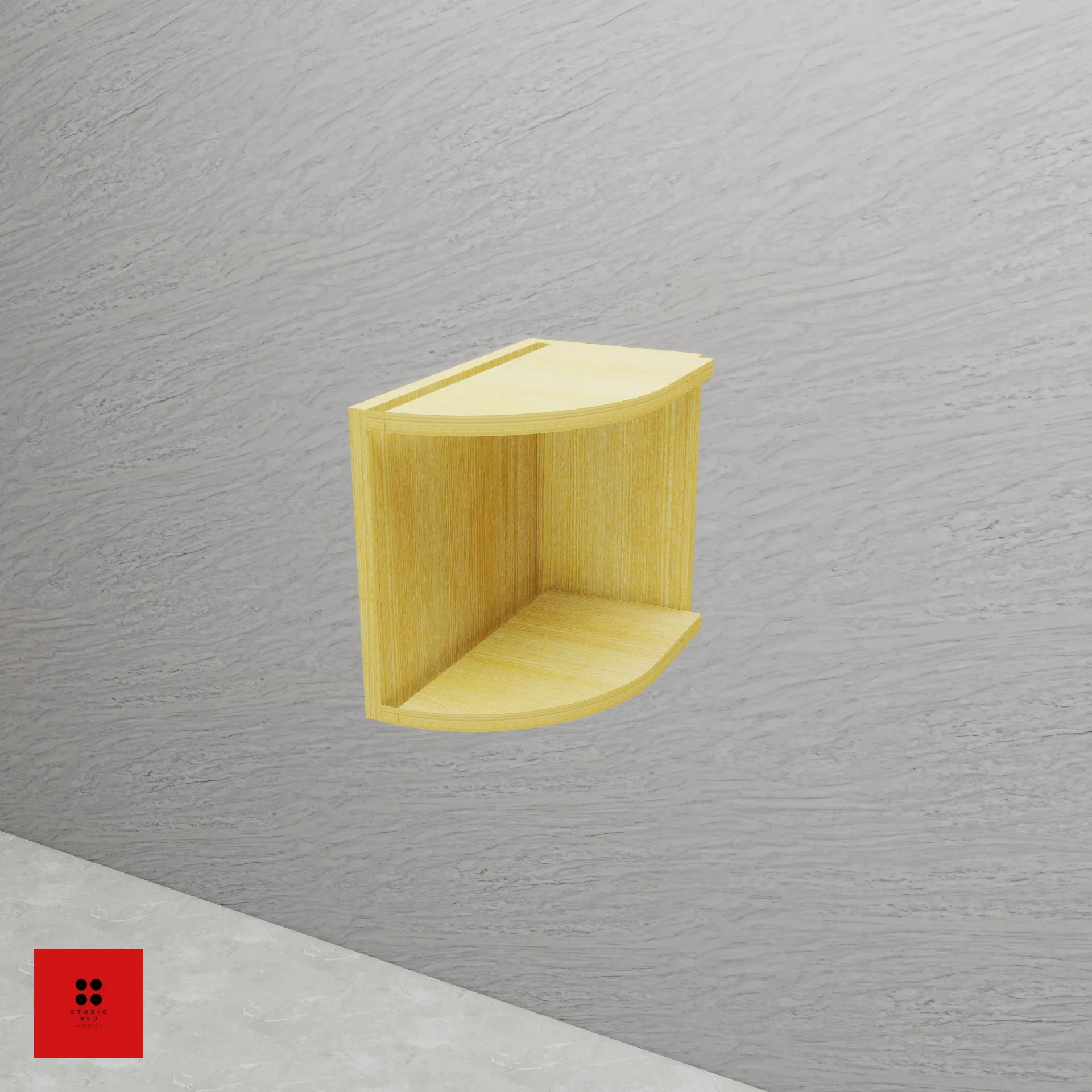 Wall Open End Unit with No Shelf - 300 x 350 x 300 - Right