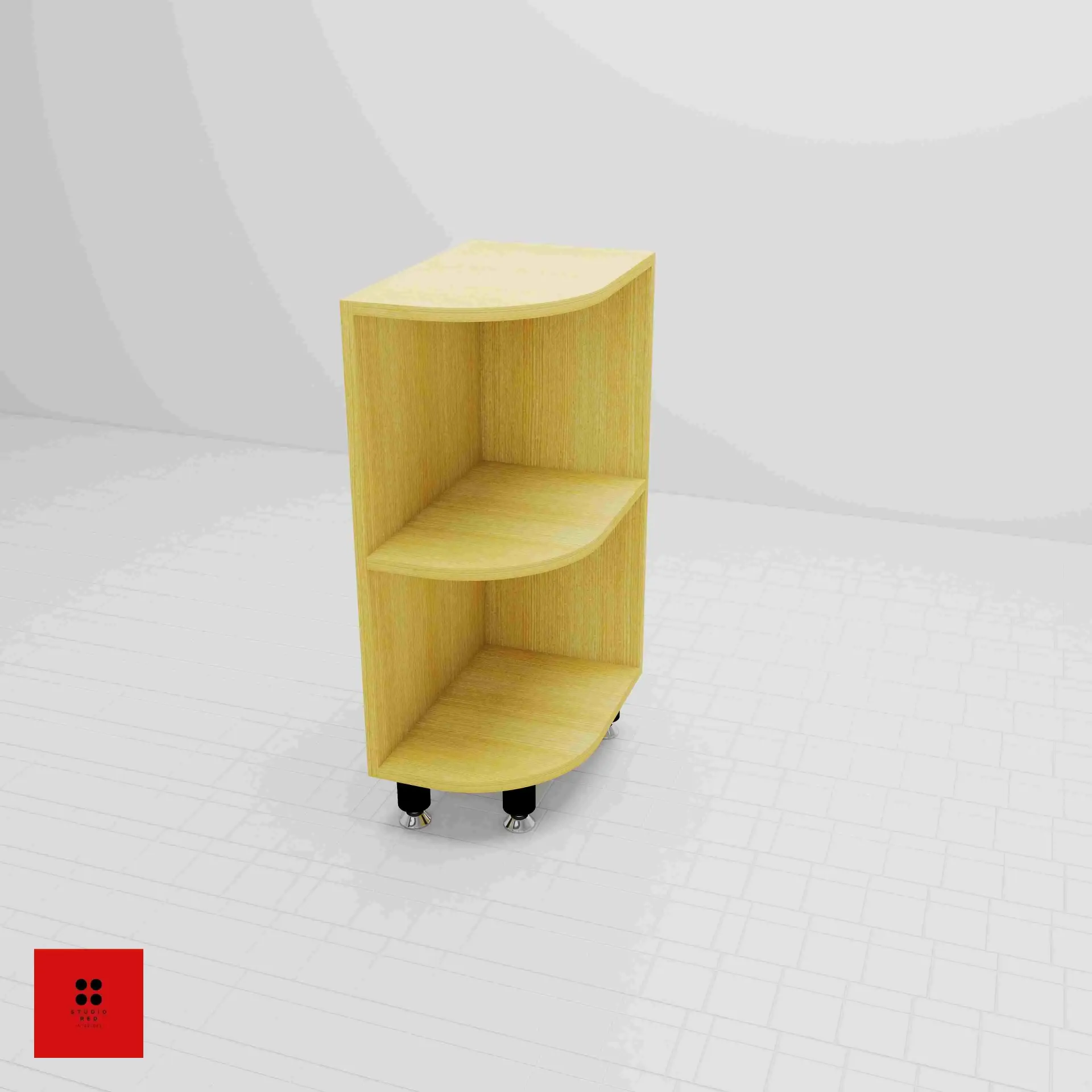 [KBU-OEU-1FS-450-30-RS] Base Open Unit (End unit with 1 fixed shelf) - Right Side- 300 x 450 x 820