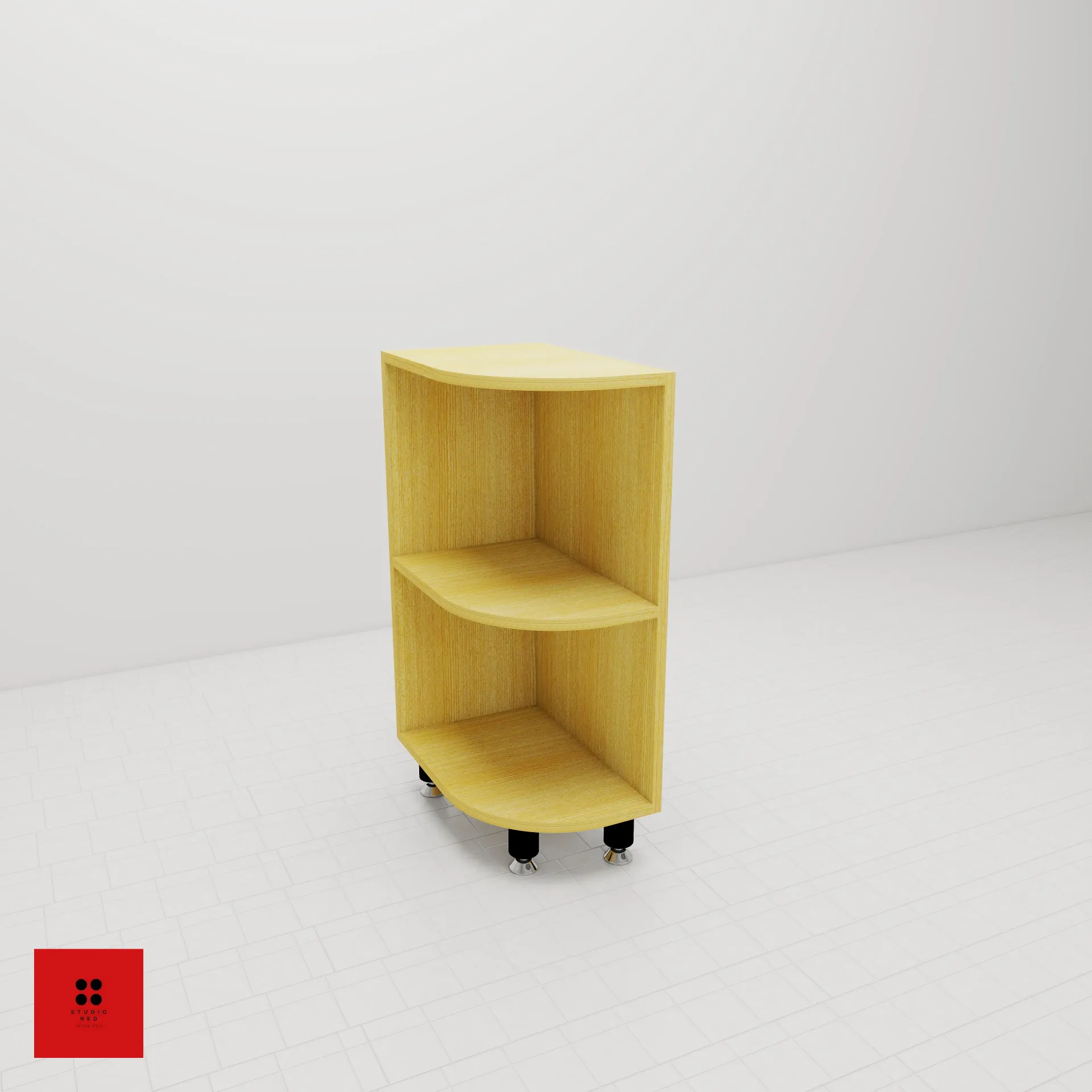 [KBU-OEU-1FS-450-30-LS] Base Open Unit (End unit with 1 fixed shelf) - Left Side- 300 x 450 x 820