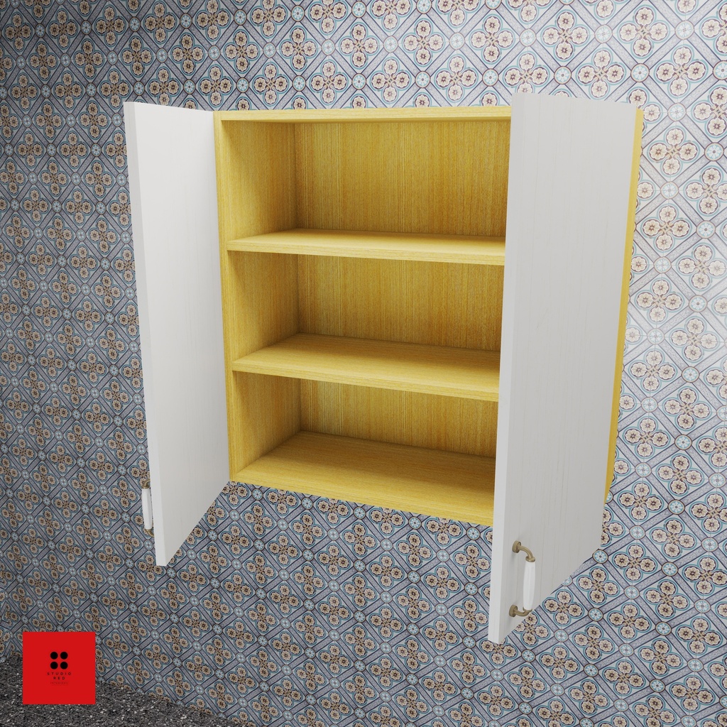 Loft Cabinet with 2 Shutter and 2 Removeable Shelf - 900 x 450 x 800