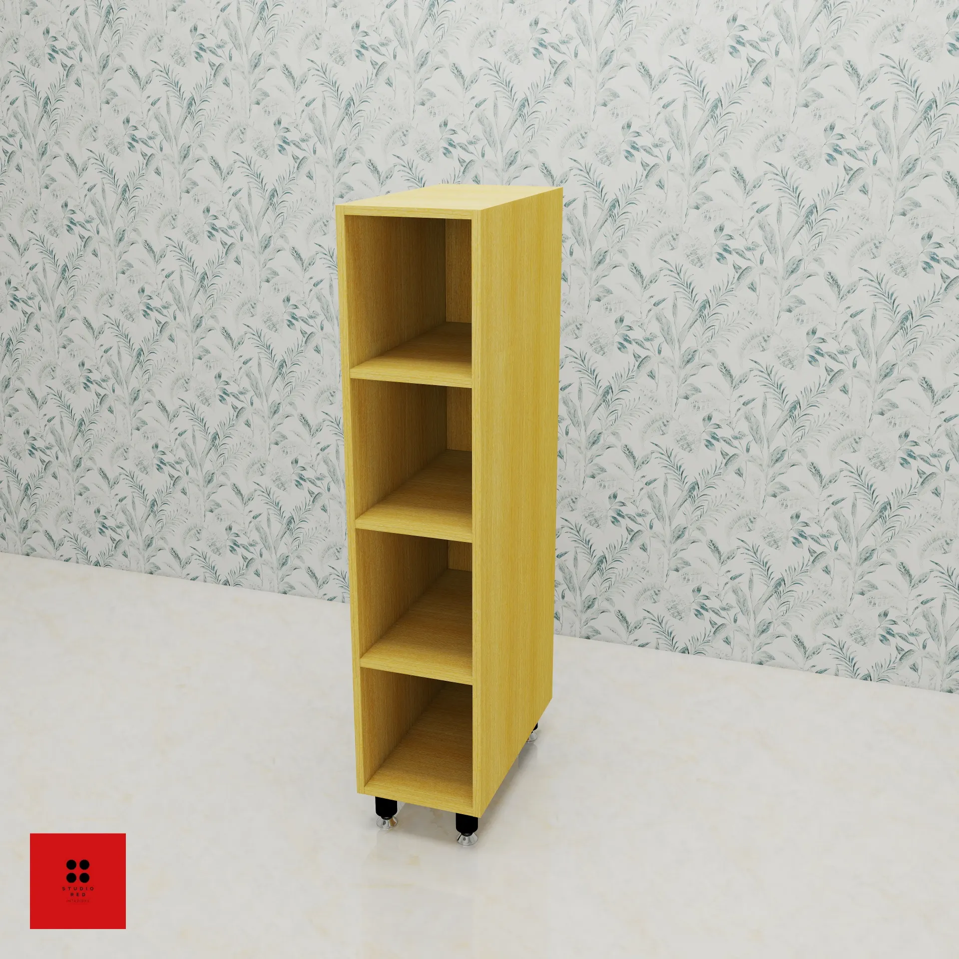 Semi Tall Open Unit with 2 removeable Shelf and 1 Fixed Shelf - 450 x 560 x 1420