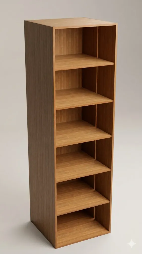 [KTU-5MS-H2200-W300] Tall Open Unit with 5 Removeable Shelves - 300 x 580 x 2200