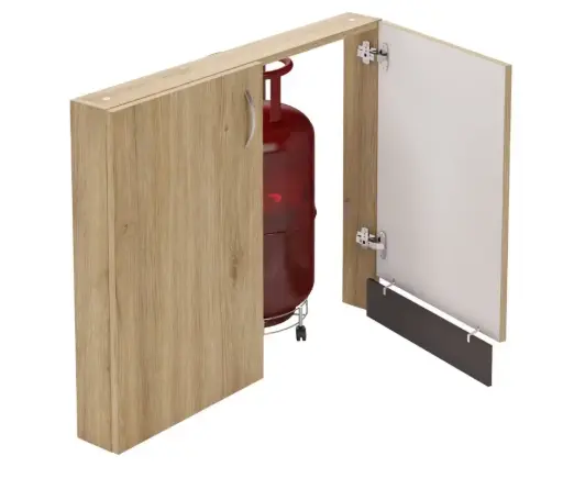 [KBU-CU-2S-90] Base Unit with 2 Shutter for domestic Gas Cylinder 900 x 100 x 820