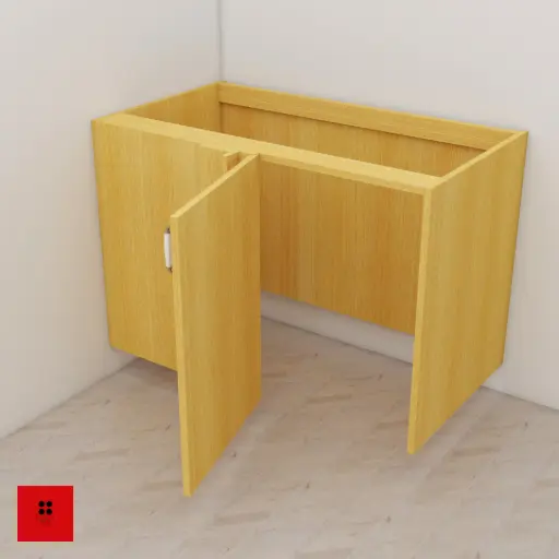 [KBU-CU-1S-105RSRO] Base corner unit with 1 Shutter for Domestic Gas Cylinder 1050 x 580 x 820 (Right Side Right Opening)