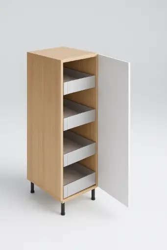 [KSTU-STU4LD1S-W450] Semi Tall Unit with 4L Wooden Drawer and 1 Shutter - 450 x 580 x 1420