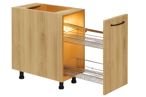 [KBU-BPO2T-H820-W168] Base Bottle Pull-out (2 Tier) - 168 x 580 x 820